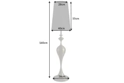 Invicta Interior Stehlampe Metall Nylon Gold Schwarz E27 160 cm elegant< Bürolampen|Stehlampen