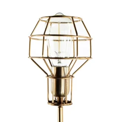 Retro Lampen|Wohnzimmerlampen*Easylight Stehlampe Metall Retro verstellbar in Messing 187 cm