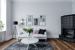 By Rydéns Stehlampe Metall Stoff 145 cm hoch Dreibein Schwarz E27< Wohnzimmerlampen|Stofflampen