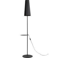 Stofflampen|Wohnzimmerlampen*TK Lighting Stehlampe mit Ablage Metall Stoff 170 cm hoch E27