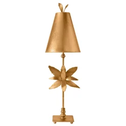 Moderne Lampen|Designerlampen*Elstead Stehlampe Niedrig Gold Modern kunstvoll 86cm Wohnzimmer