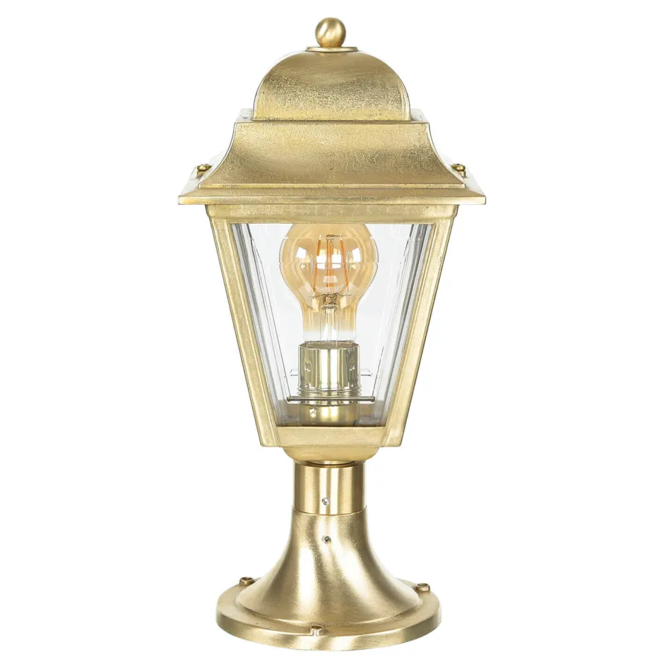 Rustikale Lampen|Metall Lampen*Lido Stehlampe PAXI Messing H:39cm Rustikal Garten Weg