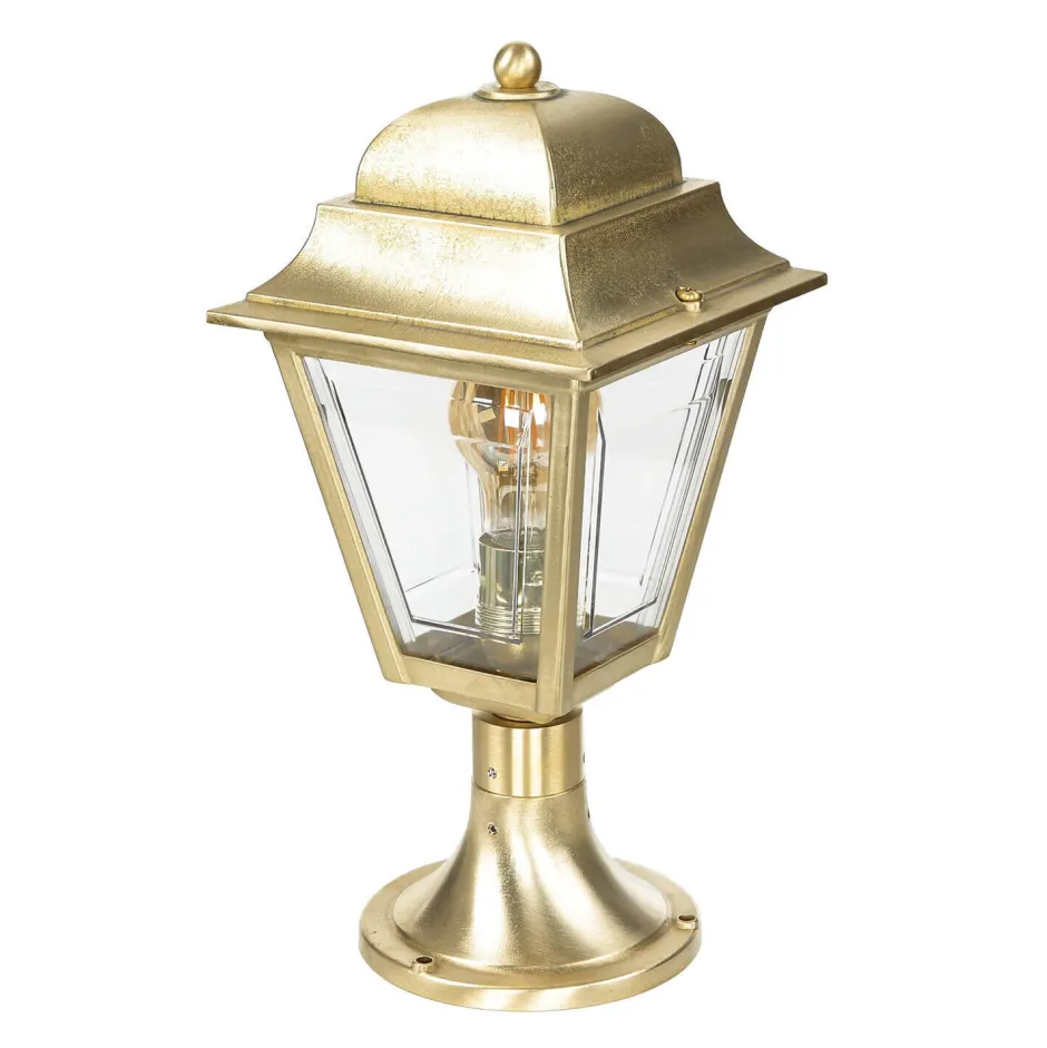 Rustikale Lampen|Metall Lampen*Lido Stehlampe PAXI Messing H:39cm Rustikal Garten Weg