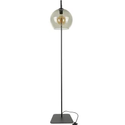 Nowodvorski Stehlampe Rauchglas 160 cm E27 Kugelschirm Schwarz Grau< Glaslampen|Moderne Lampen