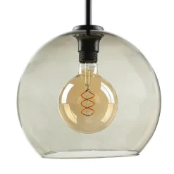 Nowodvorski Stehlampe Rauchglas 160 cm E27 Kugelschirm Schwarz Grau< Glaslampen|Moderne Lampen