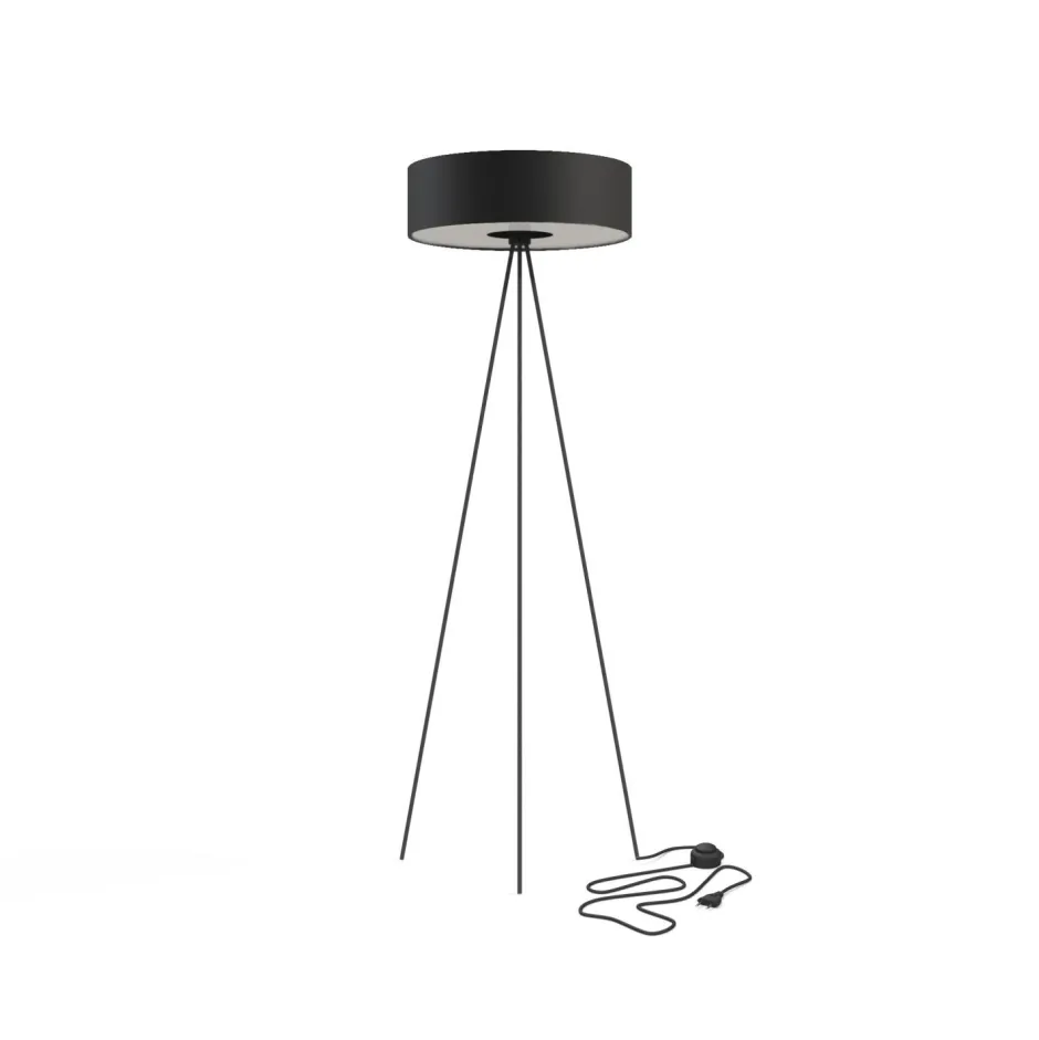 Bürolampen|Stofflampen*Nowodvorski Stehlampe Schwarz 154 cm Modern 3x E27 Fußschalter