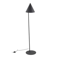 TK Lighting Stehlampe Schwarz Metall 145 cm klein E27 Retro CODY< Bürolampen|Metall Lampen