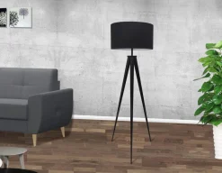 Invicta Interior Stehlampe Schwarz Retro 142cm Wohnzimmer KODORA< Retro Lampen|Designerlampen