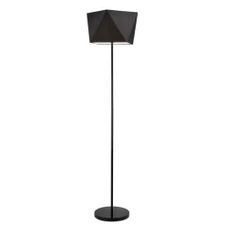 Moderne Lampen|Stofflampen*Lamkur Stehlampe Schwarz Stoff 170cm Wohnzimmer stylisch