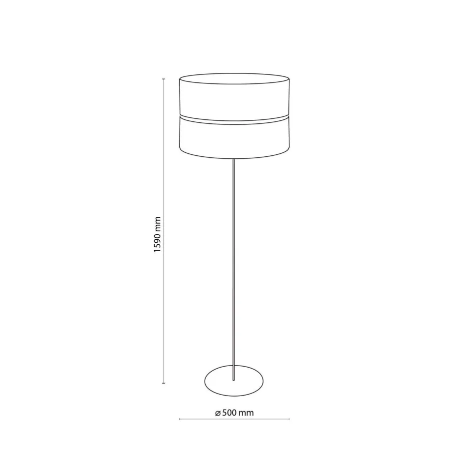 TK Lighting Stehlampe Stoff Metall 159 cm klein Modern Schwarz Gold< Moderne Lampen|Stofflampen