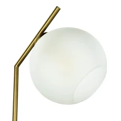 Giovanni Battista Stehlampe TRIVIA Bronze hell Weiß Echt-Messing Glas< Kugellampen|Lampen Aus Aller Welt