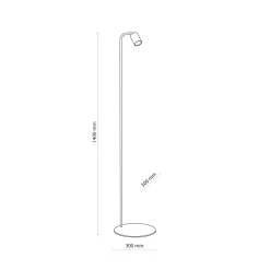 Wohnzimmerlampen|Stehlampen*TK Lighting Stehlampe Weiß 140 cm klein Metall verstellbarer Schirm