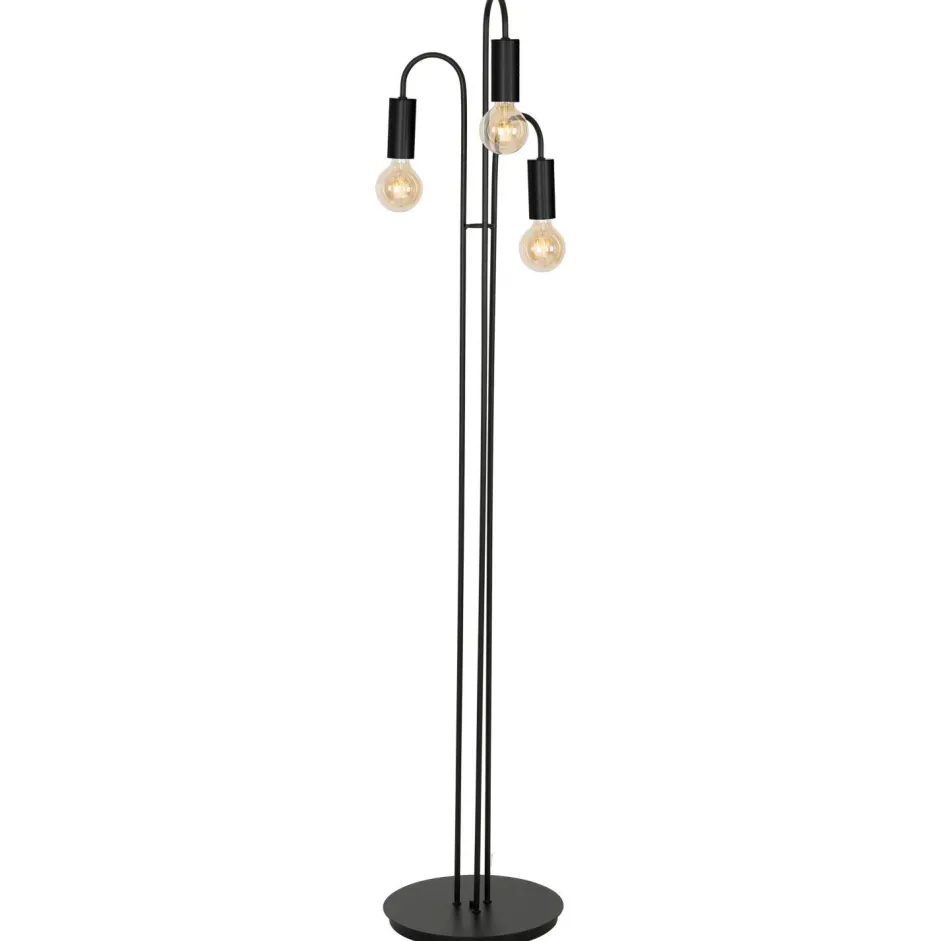 Luminex Stehlampe Wohnzimmer Schwarz Metall 163 cm AILSA< Stehlampen|Wohnzimmerlampen