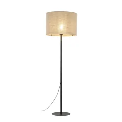 TK Lighting Stehleuchte 165 cm Ø 50 cm Metall Jute E27 MARINUS< Bürolampen|Stehlampen