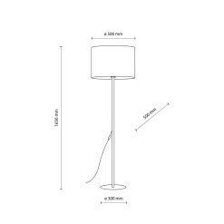 TK Lighting Stehleuchte 165 cm Ø 50 cm Metall Jute E27 MARINUS< Bürolampen|Stehlampen