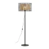 TK Lighting Stehleuchte 158 cm Metall Jute Schwarz Braun E27 Modern< Bürolampen|Stehlampen