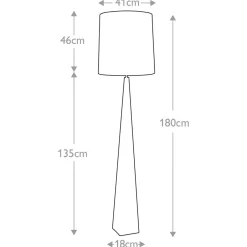 Elstead Stehleuchte 181 cm Schwarz Weiß E27 Metall Stoff Modern< Designerlampen|Stofflampen