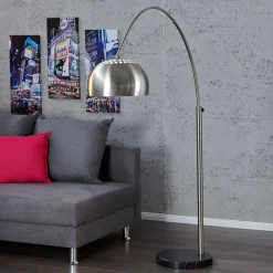 Invicta Interior Stehleuchte Ø34cm Retro elegant verstellbar Chrom< Kugellampen|Retro Lampen