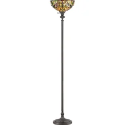 Elstead Stehleuchte FARFALLA 6 Bronze 178cm Tiffany Lampe< Designerlampen|Glaslampen
