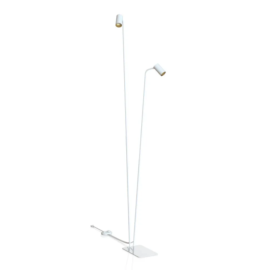 Nowodvorski Stehleuchte 2-flammig GU10 212-216 cm in Weiß Gold< Wohnzimmerlampen|Metall Lampen