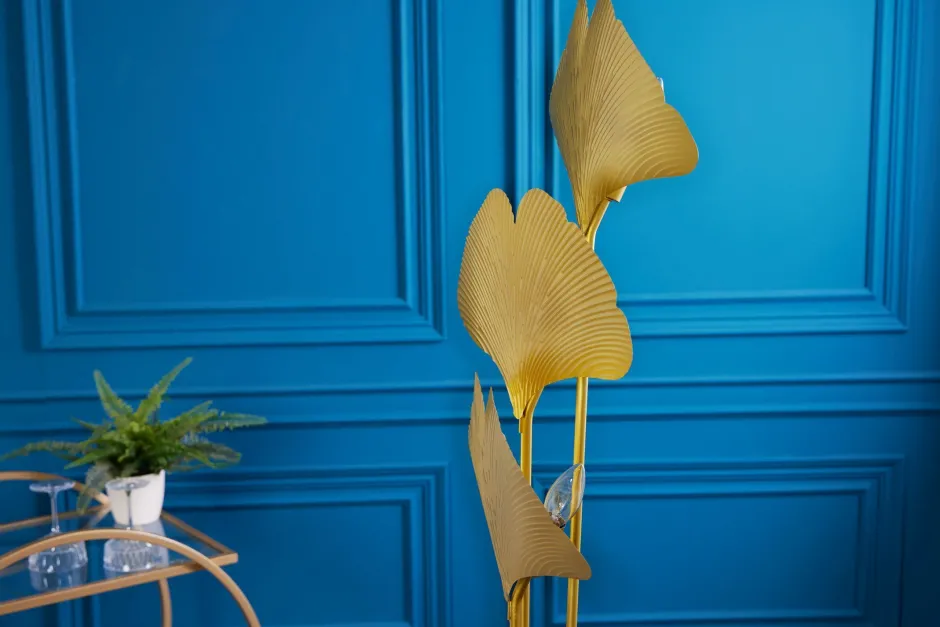 Invicta Interior Stehleuchte 3-flammig Metall Gold indirekt E14 160 cm< Badezimmer Lampe|Designerlampen