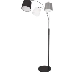 By Rydéns Stehleuchte gebogen 175 cm hoch Stoff Metall E14 verstellbar< Wohnzimmerlampen|Stofflampen