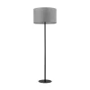 Moderne Lampen|Stofflampen*TK Lighting Stehleuchte Grau Schwarz 159 cm klein E27 Modern
