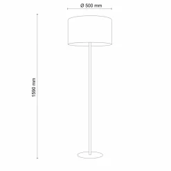 Moderne Lampen|Stofflampen*TK Lighting Stehleuchte Grau Schwarz 159 cm klein E27 Modern