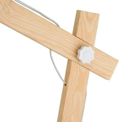 Lampen Aus Aller Welt|Holzlampen*TK Lighting Stehleuchte Holz Metall 180 cm verstellbar Weiß Natur