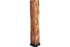 Holzlampen|Stehlampen*Invicta Interior Stehleuchte Holz Schwarz Natur 173 cm GU10 gemütlich