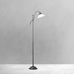 Badezimmer Lampe|Bürolampen*Giovanni Battista Stehleuchte klein 130 cm E27 Messing Glas Rustikal