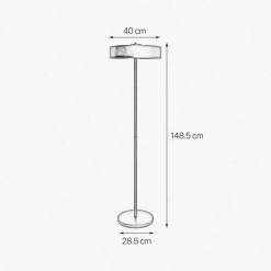 Badezimmer Lampe|Bürolampen*Giovanni Battista Stehleuchte klein 148,5 cm Messing Eisen in Schwarz Gold