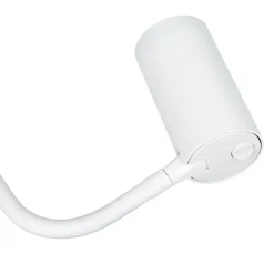 Nowodvorski Stehleuchte klein 120 cm verstellbarer Schirm Weiß GU10< Stofflampen|Metall Lampen