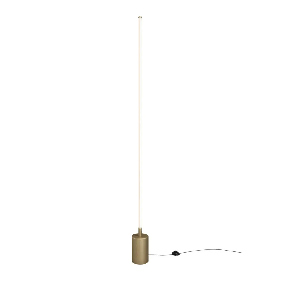 Led Lampen|Designerlampen*Maytoni Stehleuchte LED Dimmer Metall 145 cm in Messing 2600 lm