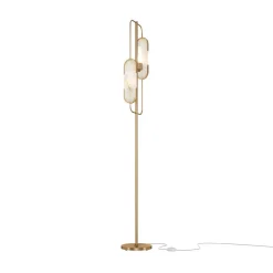 Designerlampen|Stehlampen*Maytoni Stehleuchte Metall 161,5 cm in Gold Weiß (Stein) G9