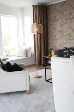 Wohnzimmerlampen|Metall Lampen*By Rydéns Stehleuchte Metall 157 cm in Messing matt E27 rund