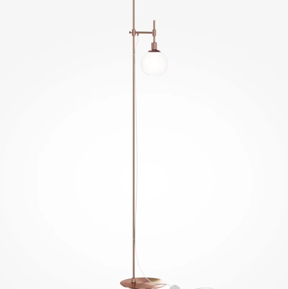 Maytoni Stehleuchte Metall Glas 155 cm in Messing Weiß E14 JANA< Kugellampen|Glaslampen