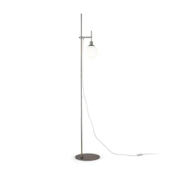 Kugellampen|Glaslampen*Maytoni Stehleuchte Metall Glas 155 cm Nickel Weiß E14 Modern