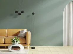 Searchlight Stehleuchte Schwarz GU10 180 cm Metall Retro Design< Retro Lampen|Bürolampen