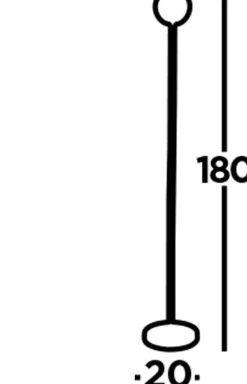 Searchlight Stehleuchte Schwarz GU10 180 cm Metall Retro Design< Retro Lampen|Bürolampen