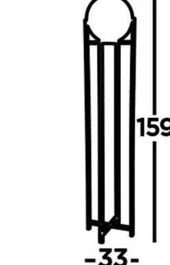 Wohnzimmerlampen|Glaslampen*Searchlight Stehleuchte Schwarz Rauchgrau E27 159 cm Glas Metall