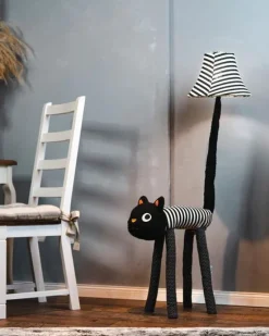 Happy Lamps Stehleuchte Schwarz Weiß Katze Kinder Erwachsene 126 cm<Kinder Kinderzimmerlampen|Kinderlampen