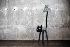 Happy Lamps Stehleuchte Schwarz Weiß Katze Kinder Erwachsene 126 cm<Kinder Kinderzimmerlampen|Kinderlampen