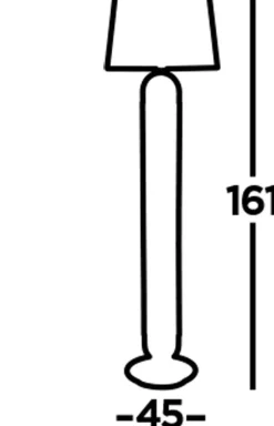 Wohnzimmerlampen|Stofflampen*Searchlight Stehleuchte Stoff Metall 161 cm E27 in Schwarz Messing