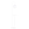 Emibig Stehleuchte Weiß 150 cm klein Glas Kugelschirm Ablage< Bürolampen|Kugellampen