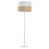 Wohnzimmerlampen|Stofflampen*TK Lighting Stehleuchte Weiß Braun 159 cm Jute Stoff Metall Boho