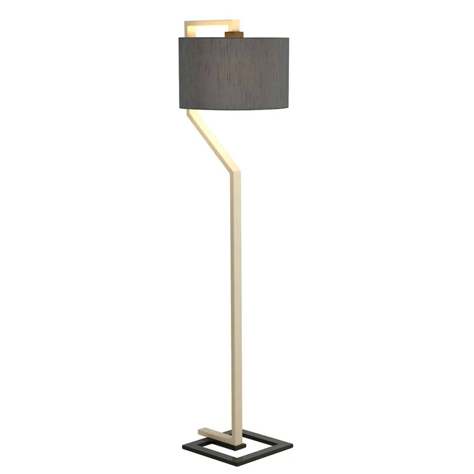 Elstead Stehleuchte Wohnzimmer 161 cm Modern Grau Creme< Moderne Lampen|Stehlampen