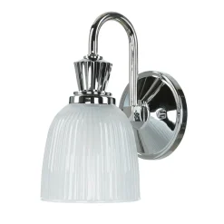 Elstead Stilvolle Badleuchte mit LED IP44 Riffelglas COSTILLA< Wandleuchten|Küchenlampen