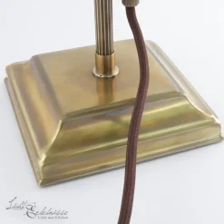 Schreibtischlampen|Metall Lampen*Berliner Messingleuchten Stilvolle Bankerleuchte Messing Glas mit Zugschalter