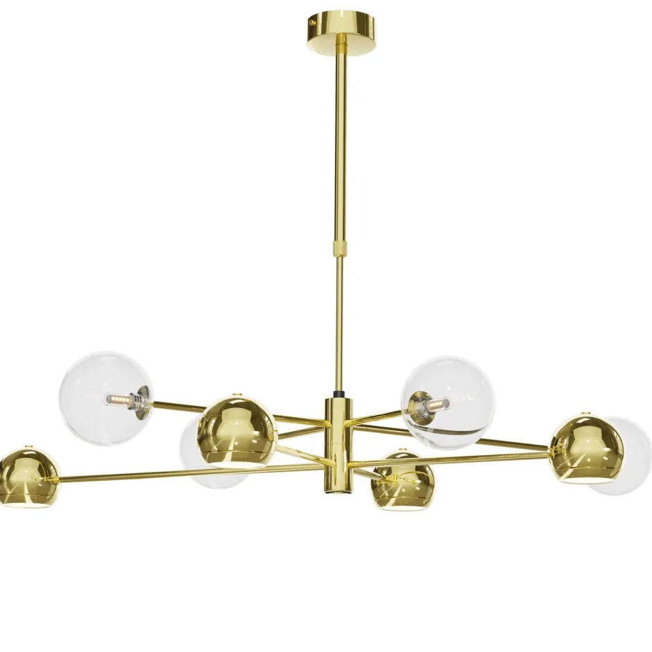 Deckenleuchten|Bürolampen*Jupiter Stilvolle Deckenlampe in Gold 100 cm G9 GU10 elegant